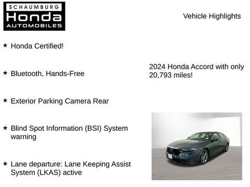 Certified 2024 Honda Accord EX image 7