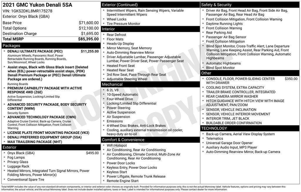 Certified 2021 GMC Yukon Denali w/ Denali Ultimate Package AWD/4WD image 47