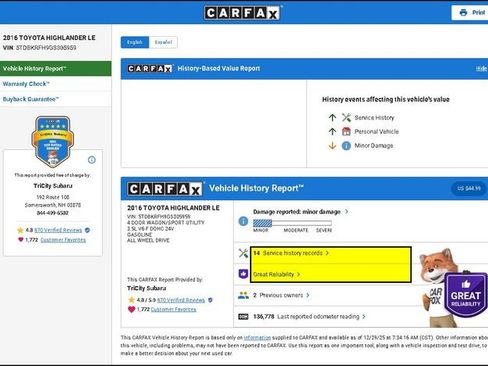 Used 2016 Toyota Highlander LE image 12