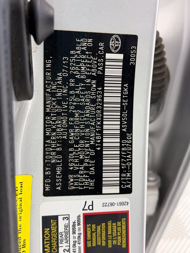 Used 2013 Toyota Camry XLE w/ Convenience Pkg FWD image 9
