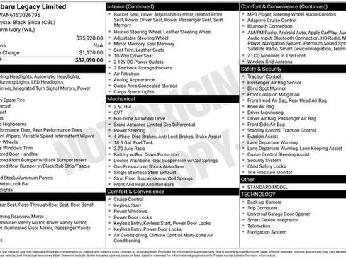 Used 2025 Subaru Legacy Limited image 3