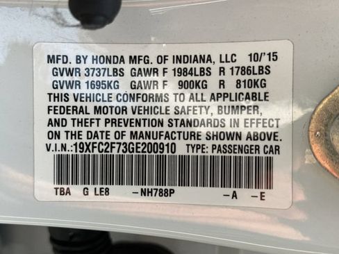 Used 2016 Honda Civic EX image 18
