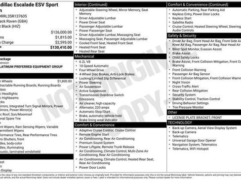 Used 2025 Cadillac Escalade ESV Sport Platinum AWD/4WD image 34