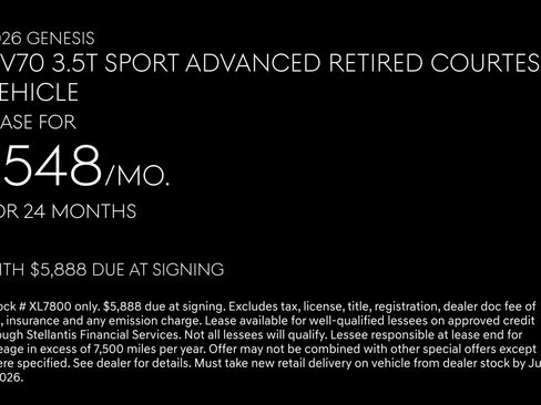 Used 2026 Genesis GV70 3.5T Sport Advanced AWD/4WD image 2