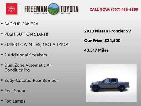 Used 2020 Nissan Frontier SV w/ Midnight Edition Floor Mats RWD image 11