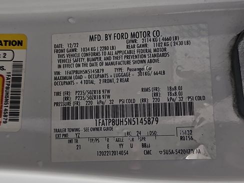 Used 2022 Ford Mustang Convertible w/ Equipment Group 101A RWD image 29