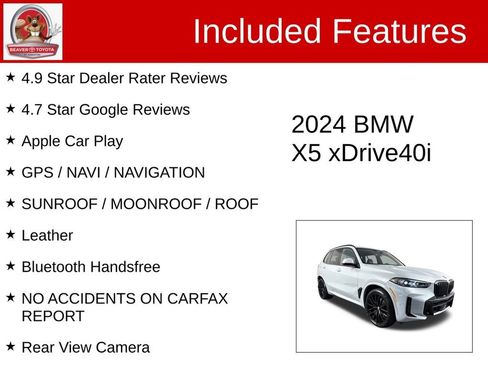 Used 2024 BMW X5 xDrive40i w/ M Sport Package AWD/4WD image 4