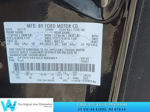 Used 2012 Ford F150 FX4 w/ FX Luxury Pkg image 18