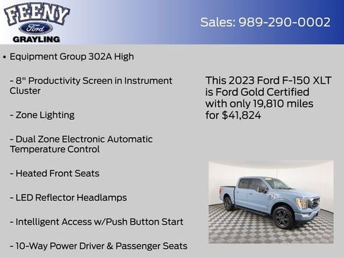 Certified 2023 Ford F150 XLT w/ Equipment Group 302A High image 13