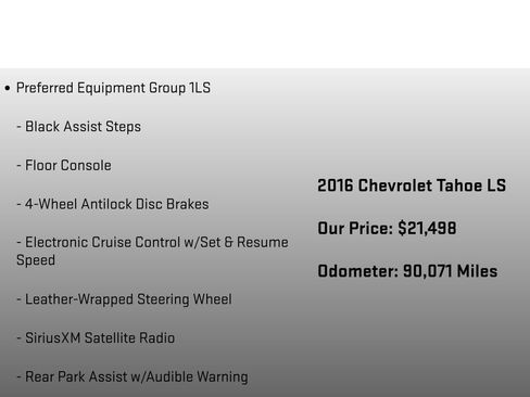 Used 2016 Chevrolet Tahoe LS AWD/4WD image 12
