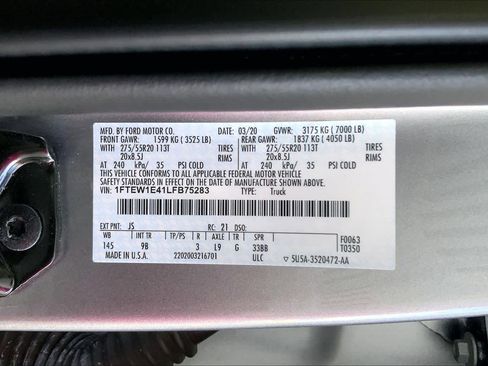 Used 2020 Ford F150 Platinum w/ Equipment Group 701A Luxury image 32