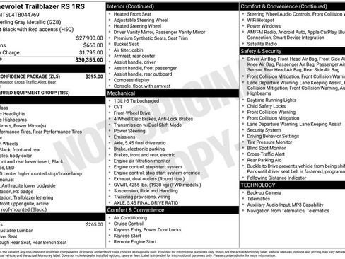 New 2026 Chevrolet TrailBlazer RS w/ Driver Confidence Package FWD image 25