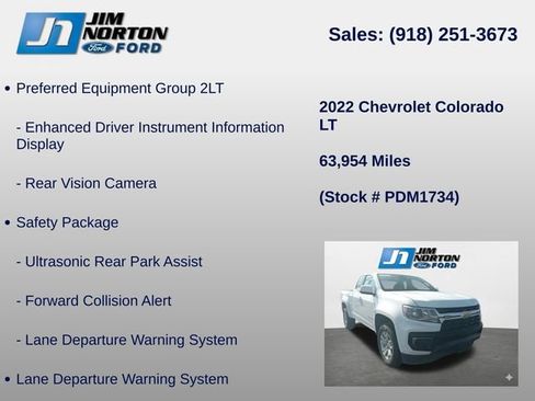 Used 2022 Chevrolet Colorado LT w/ Fleet Safety Package RWD image 8