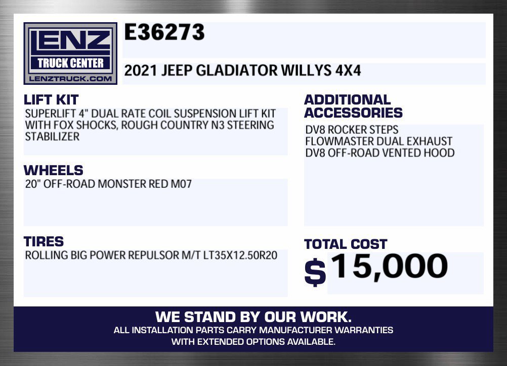Used 2021 Jeep Gladiator Sport AWD/4WD image 2