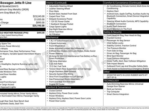 Used 2019 Volkswagen Jetta R-Line w/ R-Line Cold Weather Package FWD image 38