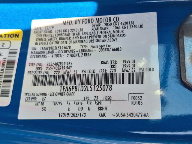 Used 2020 Ford Mustang Premium w/ 2.3L High Performance Package RWD image 24