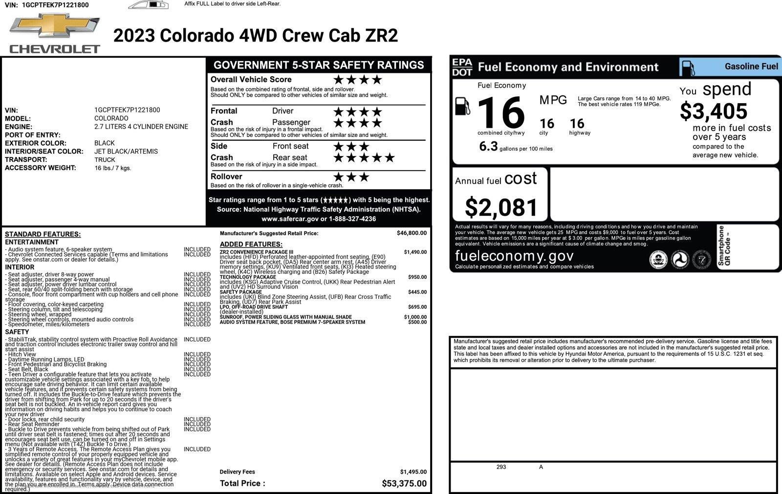 Used 2023 Chevrolet Colorado ZR2 w/ ZR2 Convenience Package III AWD/4WD image 38