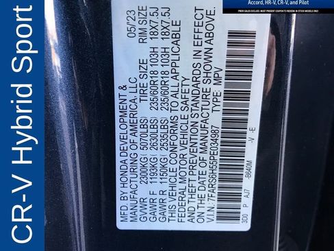 Certified 2023 Honda CR-V Sport image 16