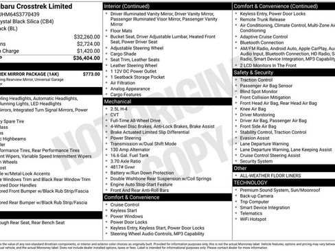 Certified 2025 Subaru Crosstrek 2.5i Limited w/ Crosstrek Mirror Package image 4