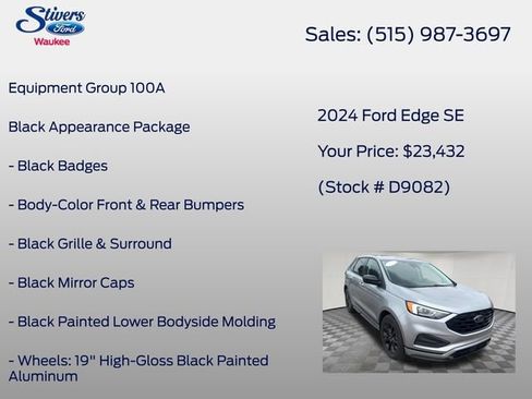 Used 2024 Ford Edge SE w/ Black Appearance Package AWD/4WD image 11