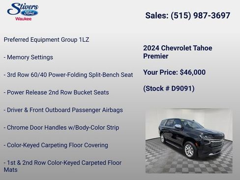 Used 2024 Chevrolet Tahoe Premier AWD/4WD image 8