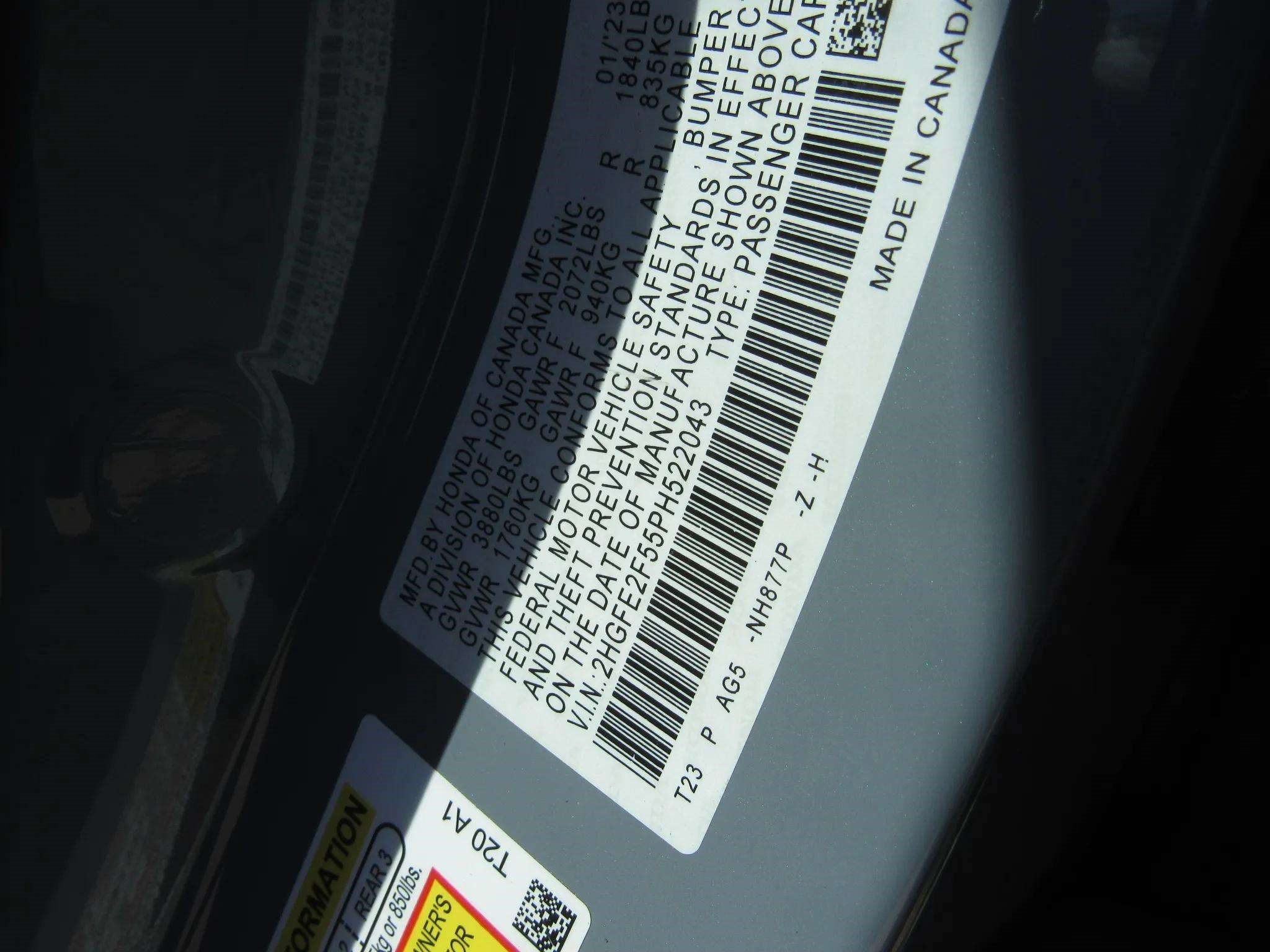 Certified 2023 Honda Civic Sport image 6