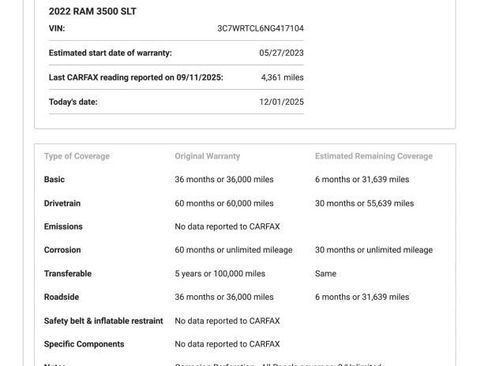Used 2022 RAM 3500 SLT w/ Quick Order Package 2YG SLT image 25