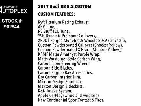 Used 2017 Audi R8 V10 w/ Carbon Exterior Package image 2