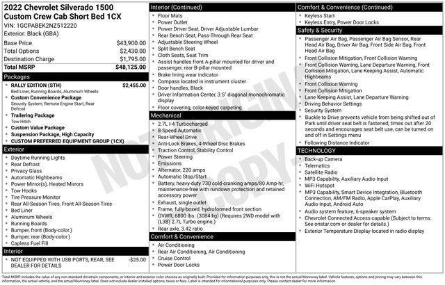 Used 2022 Chevrolet Silverado 1500 Custom w/ Rally Edition RWD image 29
