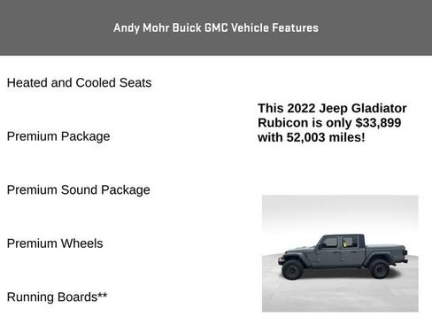 Used 2022 Jeep Gladiator Rubicon w/ Cold Weather Group AWD/4WD image 8