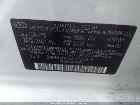 Used 2016 Hyundai Elantra SE w/ Option Group 02 image 10