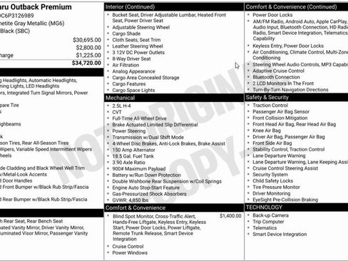 Used 2023 Subaru Outback Premium image 15