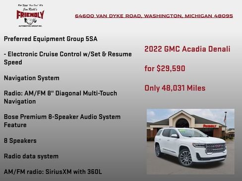 Used 2022 GMC Acadia Denali image 5