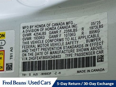Used 2025 Honda Civic Sport image 32