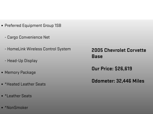 Used 2005 Chevrolet Corvette Coupe w/ Preferred Equipment Group image 12