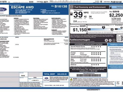 Used 2023 Ford Escape ST-Line Select w/ Tech Pack #2 AWD/4WD image 10