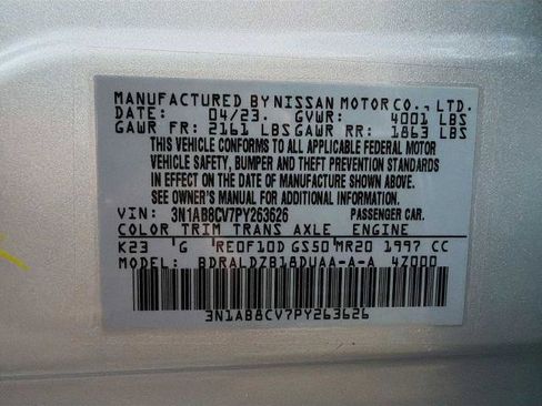 Certified 2023 Nissan Sentra SV w/ All-Weather Package FWD image 28