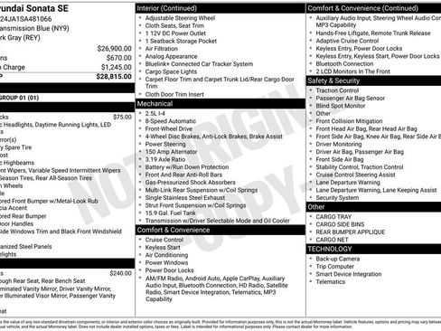Certified 2025 Hyundai Sonata SE image 40