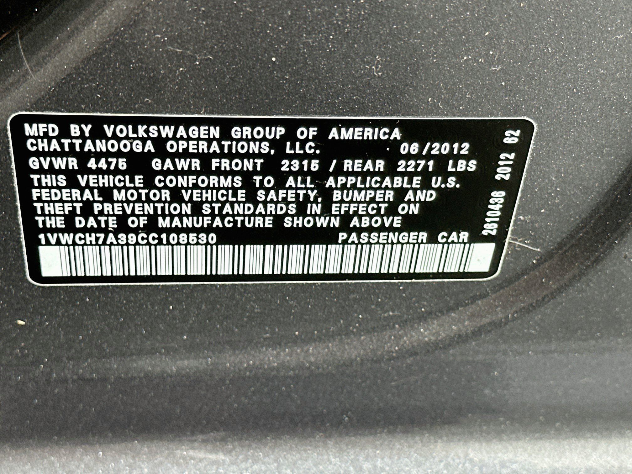 Used 2012 Volkswagen Passat 2.5 SEL Premium FWD image 12