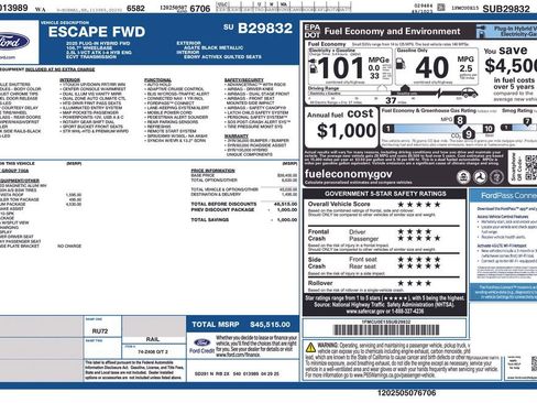 New 2025 Ford Escape SE w/ PHEV Premium Package image 15