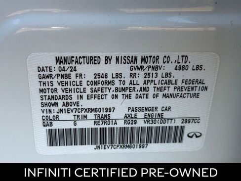 Certified 2024 INFINITI Q50 Sensory RWD image 26