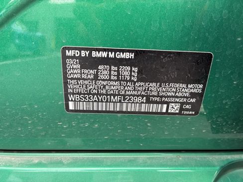 Used 2021 BMW M3 Competition w/ Executive Package RWD image 15