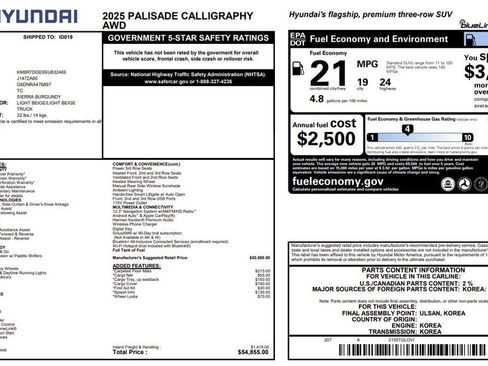 Used 2025 Hyundai Palisade Calligraphy image 27