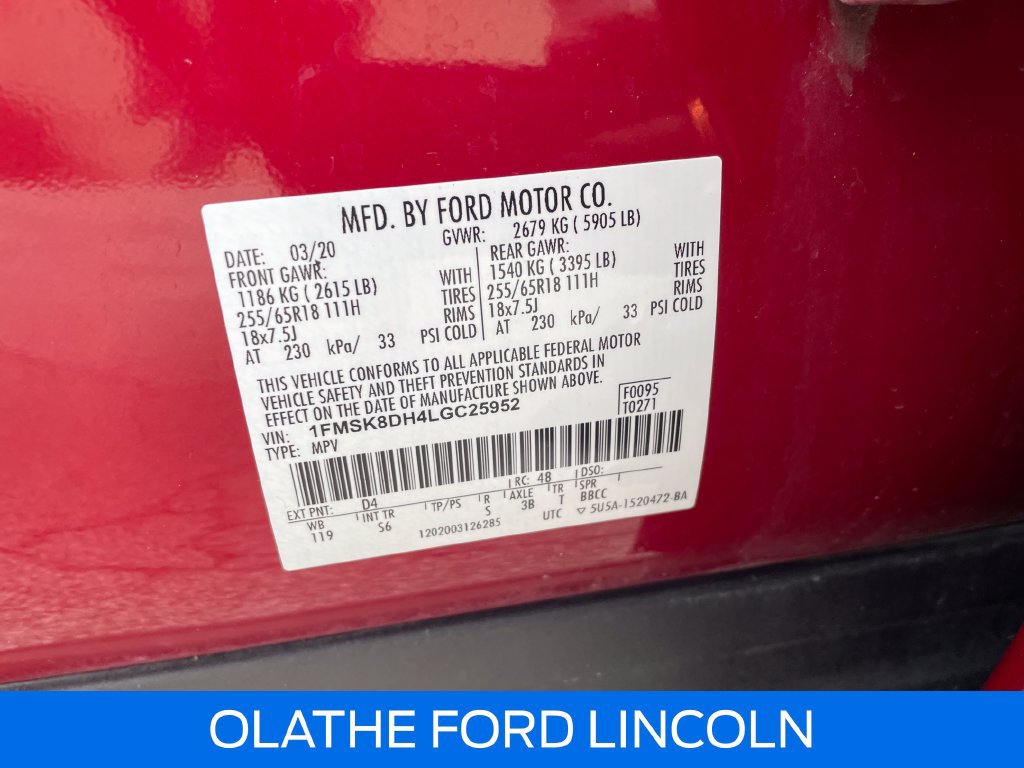 Certified 2020 Ford Explorer XLT w/ Equipment Group 202A AWD/4WD image 24