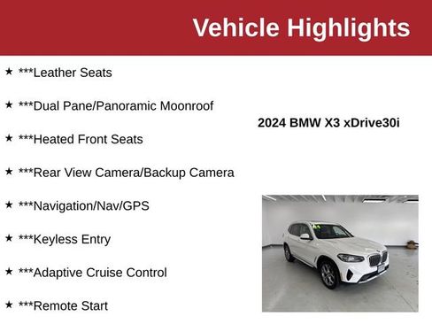 Used 2024 BMW X3 xDrive30i AWD/4WD image 10