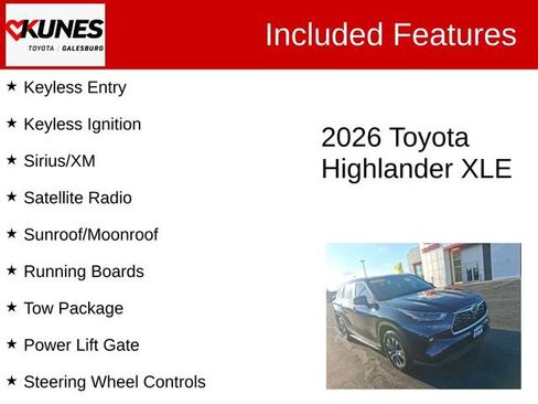 Used 2026 Toyota Highlander XLE AWD/4WD image 3
