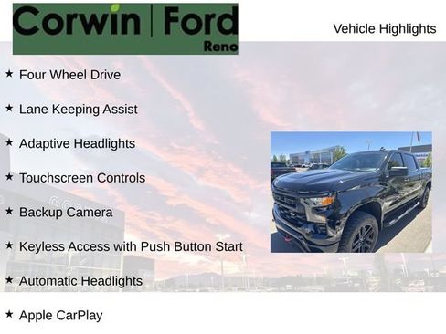 Used 2024 Chevrolet Silverado 1500 Custom w/ Turbomax Blackout Package AWD/4WD image 7