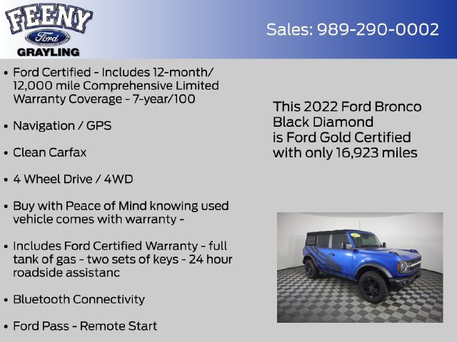 Certified 2022 Ford Bronco Black Diamond AWD/4WD image 4