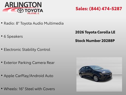 Used 2026 Toyota Corolla LE FWD image 4