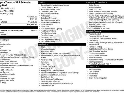 Used 2021 Toyota Tacoma SR5 w/ SR5 Appearance Package (SM) RWD image 6